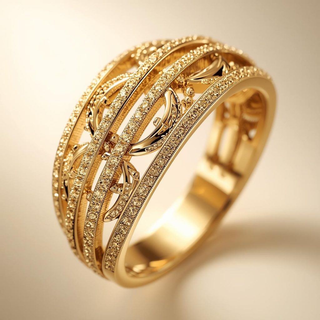 About Us imagen de resolución 700x700 sobre joyas de oro.